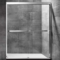 Frame Polished Chrome Glass Shower Enclosure for Hospitality Properties