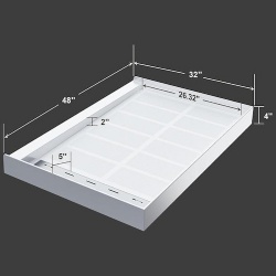 48 x 32 SMC shower pan
