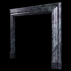 A QUEEN ANNE STYLE BOLECTION FIREPLACE IN GREEN MARBLE