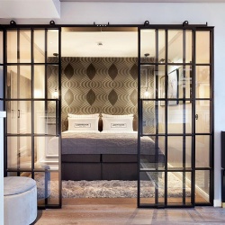 Architectural Sliding Glass Doors with Metal Frame