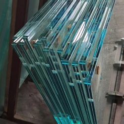Architectural safety laminated glass with clear EVA interlayer