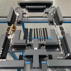 Assembly and Sectional View of Aluminum Window