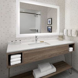 Bathroom Vanities with Quartz top for Crowne Plaza Hotel