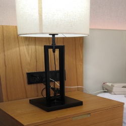 Bedroom Nightstand and Table Lamp