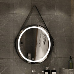 Belt Strap Hanging Metal Wall Mirror