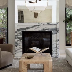 Bespoke Modern Marble Designer Fireplace Mantel
