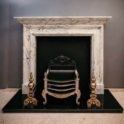 Bolection shelf marble fireplace surround