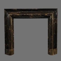 Classic Large Bolection fireplace in Brown Portoro marble