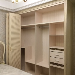 Contract Casegood Closet with Vented Bifold Louver Door