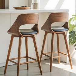 Counter Height Bar Stool with Backrest for Kitchen Island