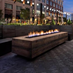 Custom GFRC Fire Pit with Wood Grain Finish