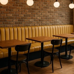 Custom Restaurant Booth Seating with Vinyl Upholstery