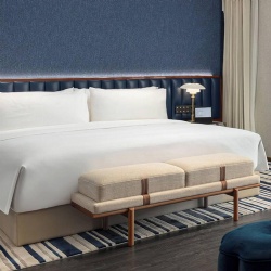 Custom Size Upholstered Luggage Bench for Hotel Guest Rooms