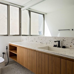 Custom Terrazzo Vanity Top for California Multi-Family Builders