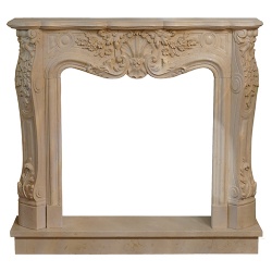 Egyptian Marble French Fireplace