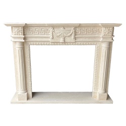 Empire style Egyptian Marble Fireplace Mantel