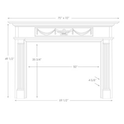 English George III Marble Fireplace Surround