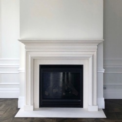 English style fireplace surround from Turkish limestone