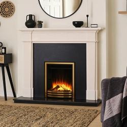 Epsom 56 inch Aegean Limestone Fireplace Mantel