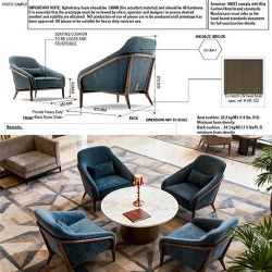 Ergonomic Chair and Sofa with OEM Upholstery Fabric