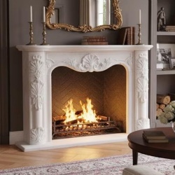 Etsy Luxury french style natural marble fireplace surround mantel