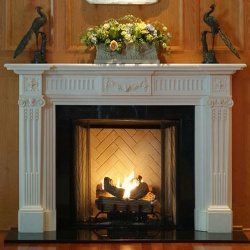 Federal style marble fireplace mantel