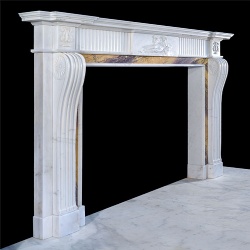 Fine Statuary and Siena marble fireplace mantel