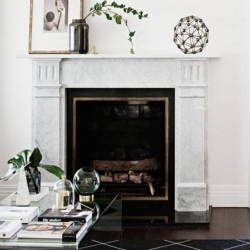 Fireplace surround Victorian collection in Italian white carrara marble