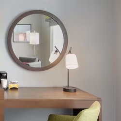 Framed Mirror at Desk in Hampton Inn and Suties