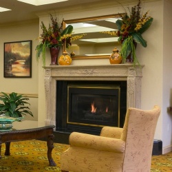 French Louis XVI marble fireplace mantel