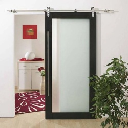 Glass Barn Door with Ergonomic Handle