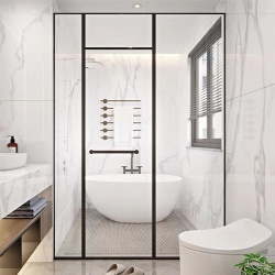 Glass Bathroom Paritition with Swing Door