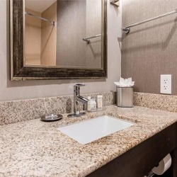 Granite Countertops with Cutout for Hotel Sink Installation