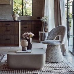 Interior Concrete Coffee Table for Hotel Guestroom