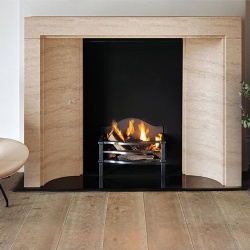 Ivory Travertine Fireplace Surround