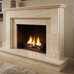 Ivory Travertine Fireplace Surround Specification for Designer