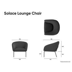 Lounge Chair Technical Specification Sheet for Hotel Furniture Projects
