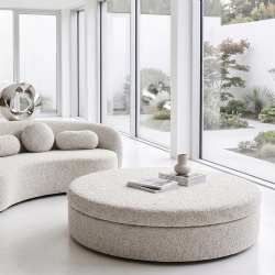 Luxury Contemporary Round Ottoman Lounge