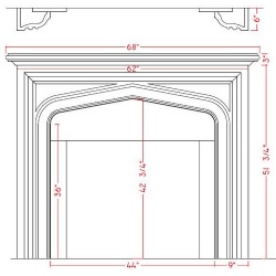 Marble Fireplace Mantel Standard Dimensions