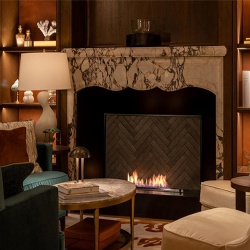 Marble Fireplace Mantel Surround Set for Hospitality FF&E