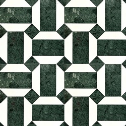 Marble parquet design flooring in hotel lobby