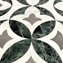 Marble waterjet medellion flooring for hotel lobby
