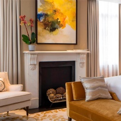 Natural  white marble fireplace decorative mantel for JW Marriott Guestroom