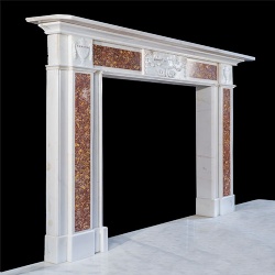 Neoclassical marble chimneypiece and mantel with excellent proprotion