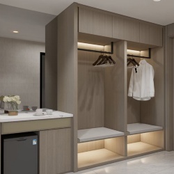 Open Concept Wardrobe by Wood and Metal