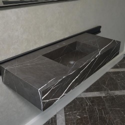 Pietra Grey Marble Bath Vanity Basin