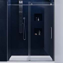 Pino Series Glass Shower Door with Polished Chrome Finish