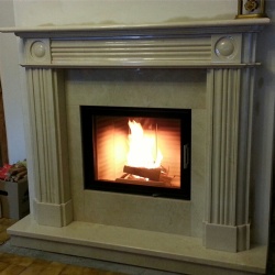 Prefabricated marble fireplace mantel Chinese vendor