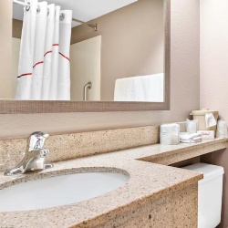 Red Roof Inn Bath Vanities by Granite Golden Yellow