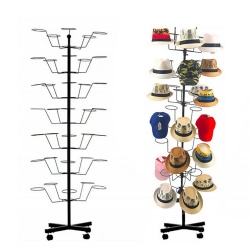 Retail store cap display metal fixture